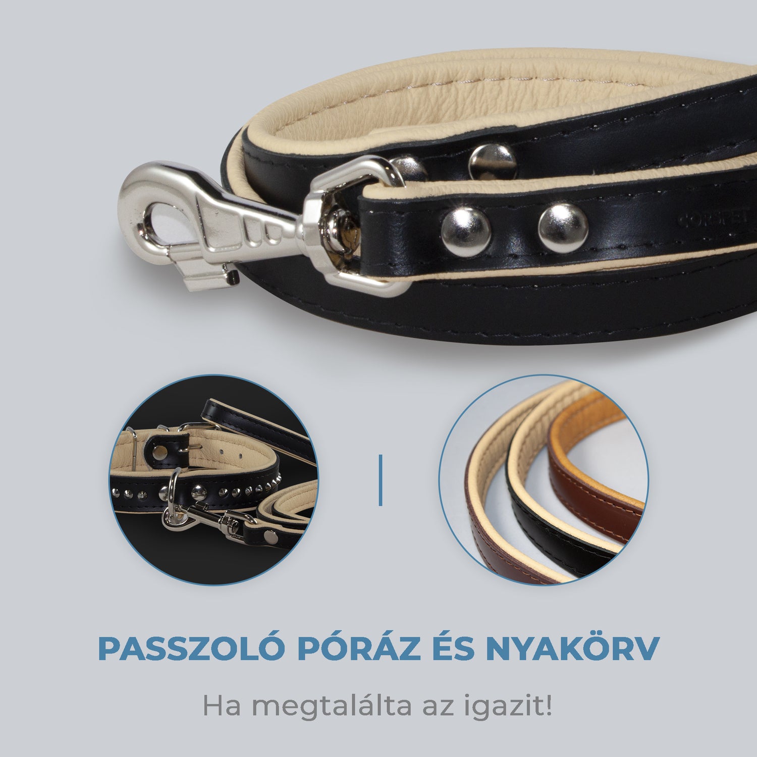 Corspet teljes értékű Nappa bőr póráz - Corspet Hungary